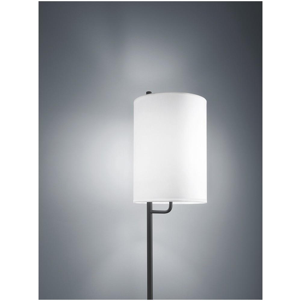 Piantana Lampada Da Terra Design Moderno Nero Paralume Perenz 6854n