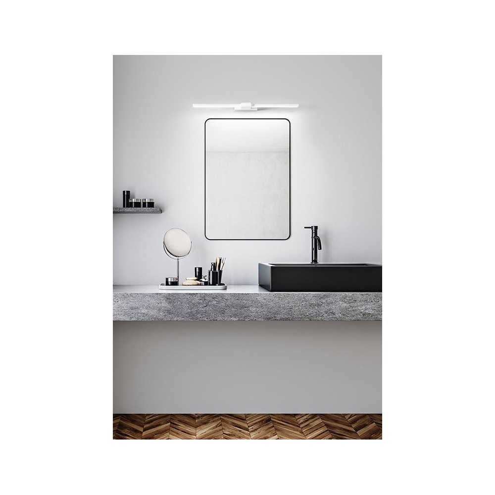 Applique Orientabile Led Design Moderno Bagno Specchio Bianco Perenz